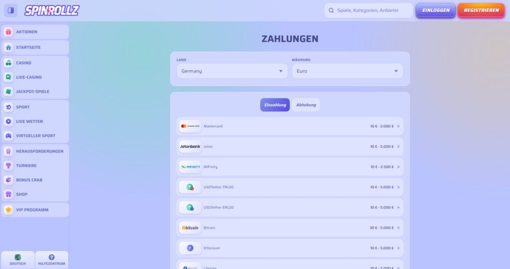 Online Casinos ohne Beschränkungen 28 Zahlungsmethoden Online Casinos ohne Beschränkungen