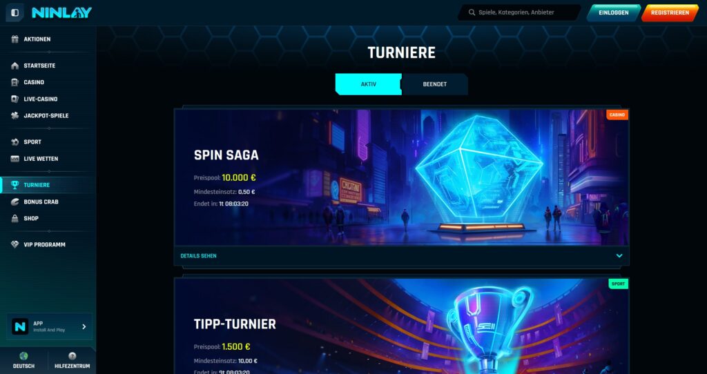 ninlay turniere