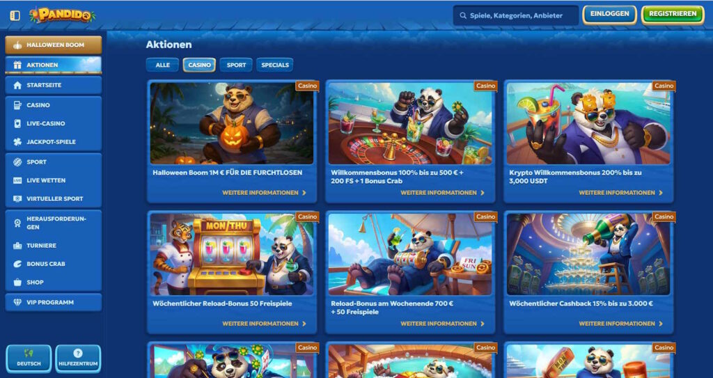 Pandido Casino Bonus