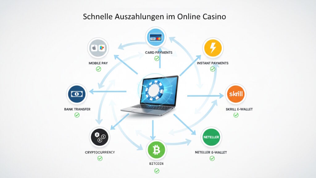 Online Casinos mit schneller Auszahlung Zahlungsmöglichkeiten