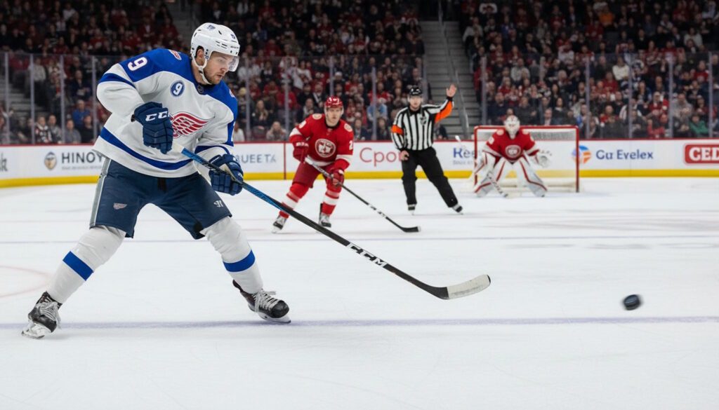 unerlaubter Weitschuss im Eishockey