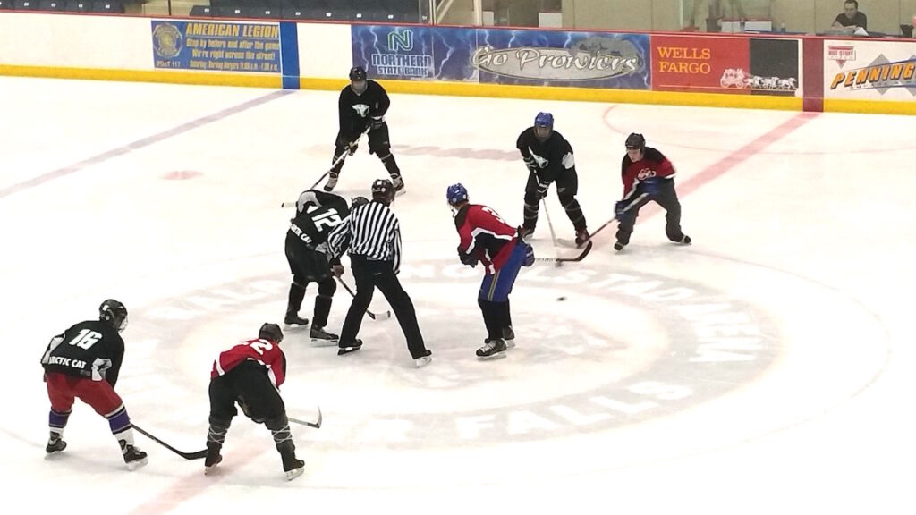 Bullypunkt auf dem Eishockey Spielfeld