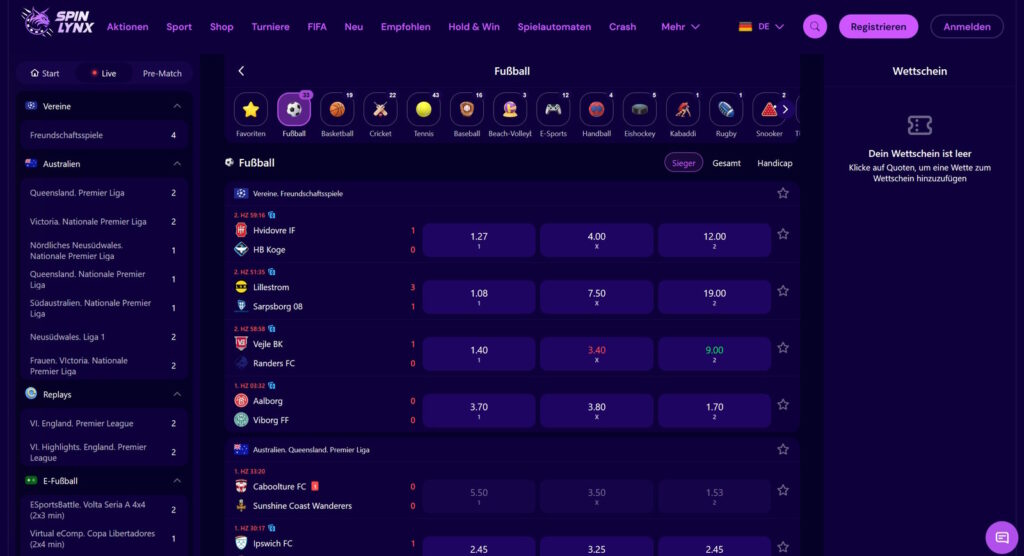 Spinlynx Sportwetten